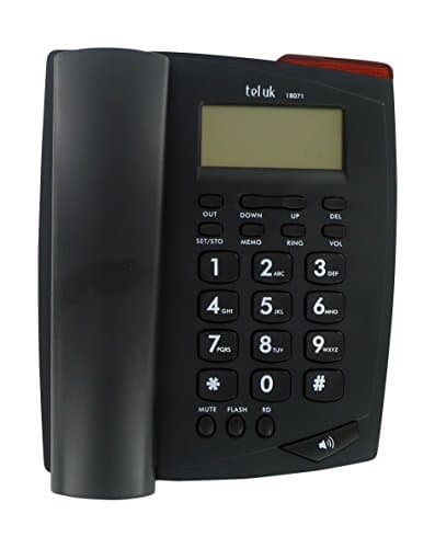 Image of TEL UK Venice Phone Caller ID Telephone - Black