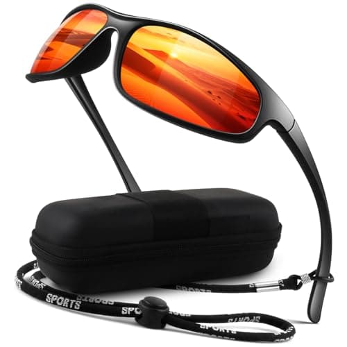 Image of LINVO Polarised Sports Sunglasses for Men Women,Ultralight Wrap Around UV400 Protection Sun Glasses for Driving Fishing