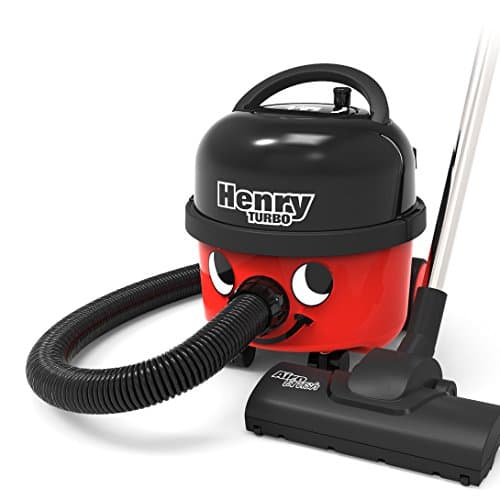 Image of Numatic HVT160 Henry Turbo Vacuum Cleaner with AiroBrush Turbo Head, Microfresh Filtration System, 620W, 6L, Red/Black
