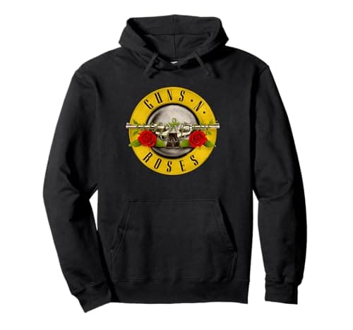 Image of Guns 'n' Roses Hard Rock Band Bullet Logo by Rock Off Pullover Hoodie