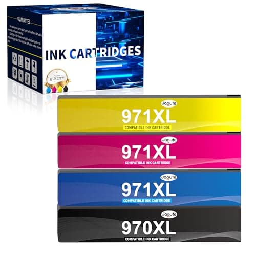 Image of Jagute 970XL 971XL Ink Cartridges Replacement for HP 970 XL 971 XL Ink Cartridge Compatible with HP Officejet Pro X476dw X451dw X576dw X551dw X451dn X476dn X576dn X476 X576 X551 X451 Printers 4 pack