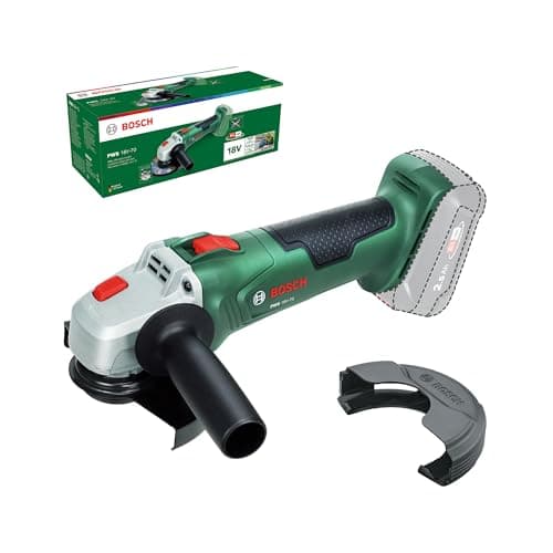Image of Bosch 18V System Cordless Angle Grinder PWS 18V-70 (for Small to Medium-Sized Cutting and Grinding Jobs; Grinding disc Diameter: 125mm)