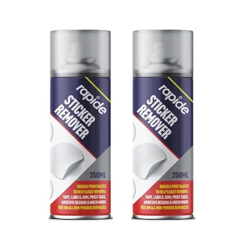 Image of MIXEL Sticker Remover Spray, Adhesive Remover Spray, Multi-Surface Compatibility, Remove Sticky Labels Chewing Gum, Masking Tape, Gel, Price Tags 250ml (Pack of 2)