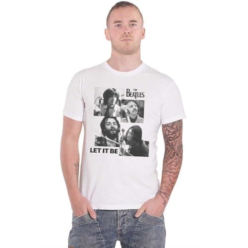 Image of The Beatles Men's Let It Be T-Shirt, White, XX-Large