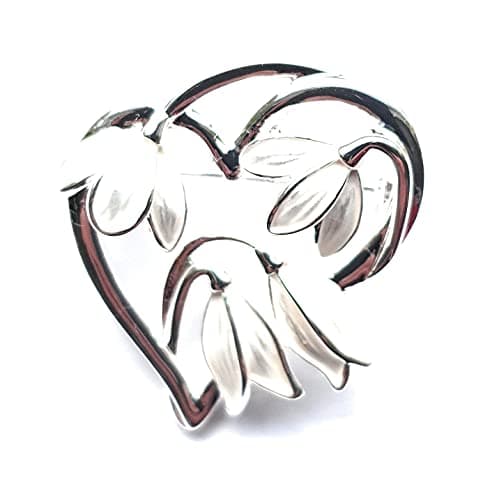Image of Equilibrium Graceful Snowdrop Silver Plated Brooch