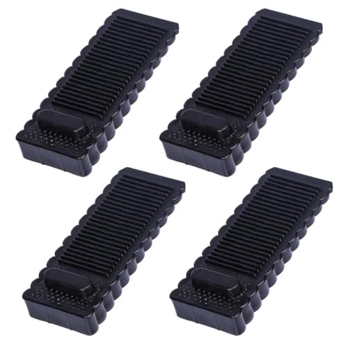 Image of Alyvisun Rubber Door Stoppers for Floor, 4Pcs Anti-Skid Doorstop Wedges Durable Wedge Locks Retainer Non-Slip Stackable Blocker for All Types Floors Indoor Outdoor