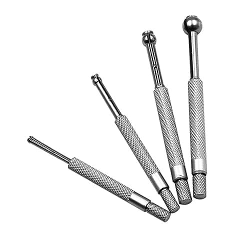 Image of Mobestech 4pcs Telescopic Gauge Set Hole Gauge Spherical Shaped Hardened Tips for Small Hole Measurement in Workshop Garage