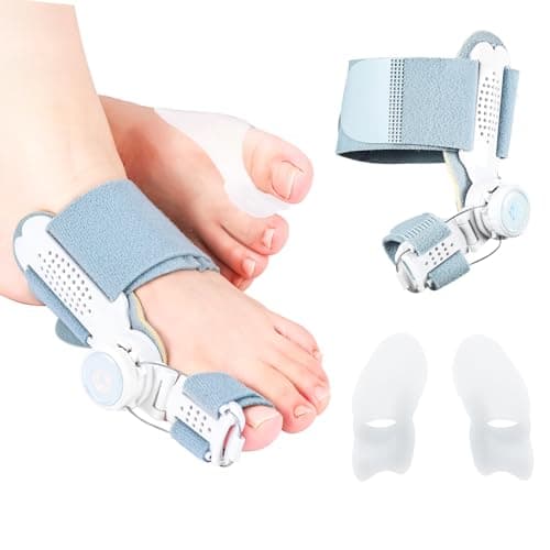 Image of Bunion Corrector Big Toe Straightener for Women and Men, Upgraded Version for Bunion Relief with Adjustable Bunion Splint and Silicone Toe Separator, Hallux Valgus Corrector for Day and Night Support