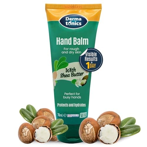 Image of Dermatonics Natural Hand Care Balm | Shea Butter & 10% Urea Formula for Rough, Dry Hands | Suitable for Diabetics | Protects and Hydrates to Reduce Cracking | 70 ml