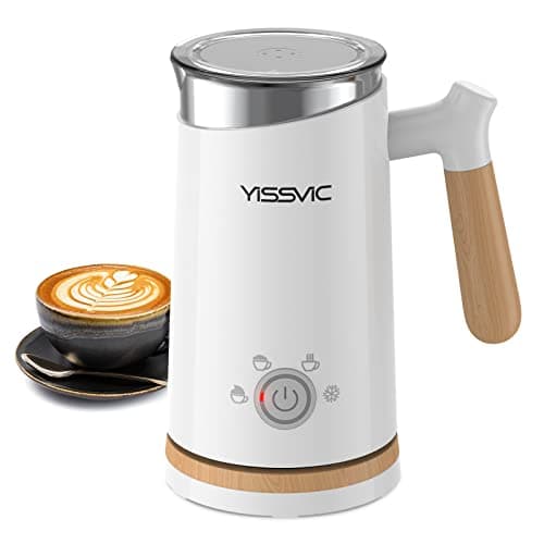 Image of YISSVIC Milk Frother Electric Milk Steamer Automatic Hot or Cold Milk Foam Maker for Capuccino Chocolate Latte