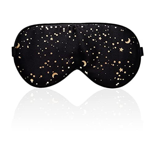 Image of townssilk 100% Silk Sleep mask with Adjustable Strap,Comfortable and Super Soft Eye mask Ultimate Sleeping aid,blindford Golden Moon
