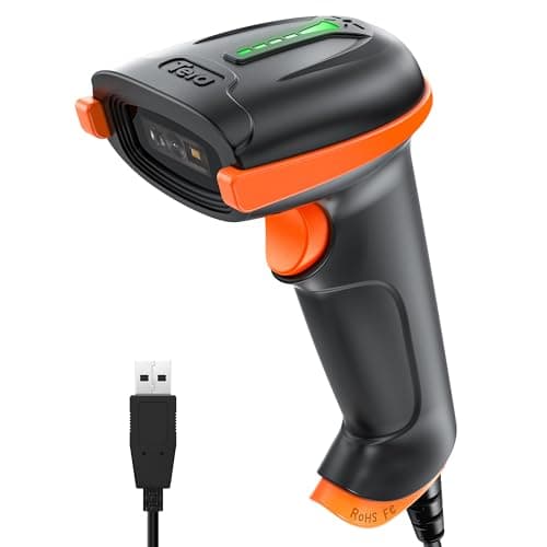 Image of Tera 1D 2D QR Barcode Scanner USB Wired Handheld Scanner 1D 2D QR Data Matrix PDF417 1D Bar Code CMOS Image Barcode Reader Plug and Play, D5100Y