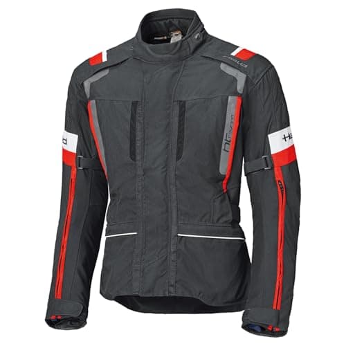 Image of Held 4-Touring II waterproof Motorcycle Textile Jacket, black/red, XL
