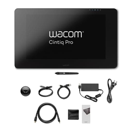 Image of Wacom Cintiq Pro 24 Multi-Touch 4K Display/23.6 Inch Pen Display with Integrated Legs Including Wacom Pro Pen 2 Stylus with Pen Holder and Replacement Tips/Compatible with Windows and Mac