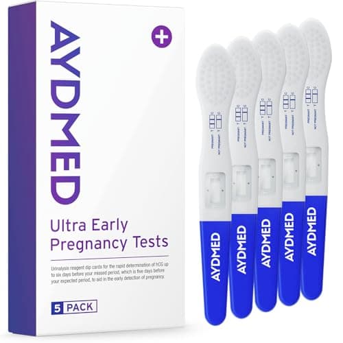 Image of 5 x AYDMED Early Detection Pregnancy Tests | Ultra Early Pregnancy Test Kit for Home Self-Test Urine Screening of Pregnancy | Early Detection Pregnancy Test | Results in 3 Minutes | 99% Accuracy