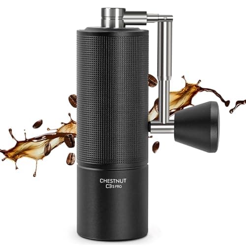 Image of TIMEMORE Chestnut C3s PRO Manual Coffee Grinder Upgrade Integrated All Metal Housing Stainless Steel S2C Cone Cut Hand Coffee Grinder with Folding Handle for Espresso to French Press Black
