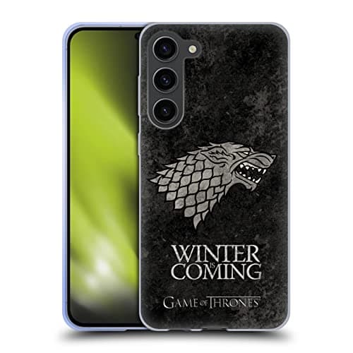 Image of Head Case Designs Officially Licensed HBO Game of Thrones Stark Dark Distressed Look Sigils Gel Case [Military Grade Protection] Compatible With Samsung Galaxy S23+ 5G