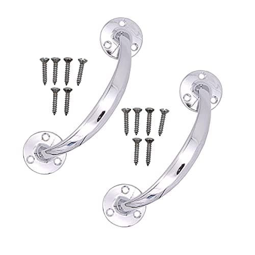 Image of EAI Bow Handles for Cabinets Wardrobes Drawers Polished Chrome 150mm Pack of 2