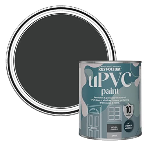 Image of Rust-Oleum Black uPVC Door and Window Paint In Satin Finish - Natural Charcoal 750ml