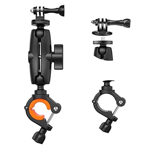 Image of UNSTINCER Action Camera Handlebar Mount for 8-35mm Pole, Cam Bracket Holder with 360° Rotation for GoPro Hero 13 12 11 Insta360 X5 X4 X3 Akaso DJI to Motorbike Motorcycle Mirror Bike Seatpost
