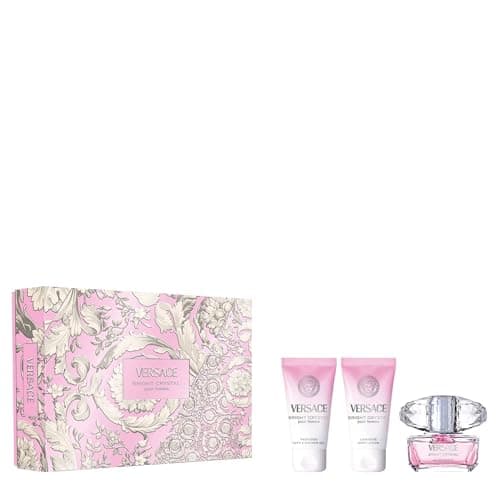 Image of Versace Bright Crystal Eau de Toilette Gift Set 2025-50ml EDT, 50ml Body Lotion and 50ml Shower Gel