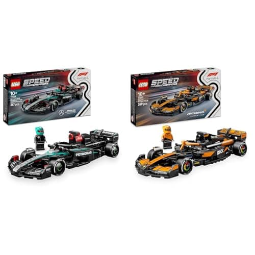 Image of LEGO Speed Champions Formula One Bundle 2 - incl. Mercedes-AMG F1 W15 (77244) & McLaren F1 Team MCL38 (77251) Race Car Toys for 10+ Year Old Boys & Girls or Adult Motorsport Fans, Birthday Gift Idea