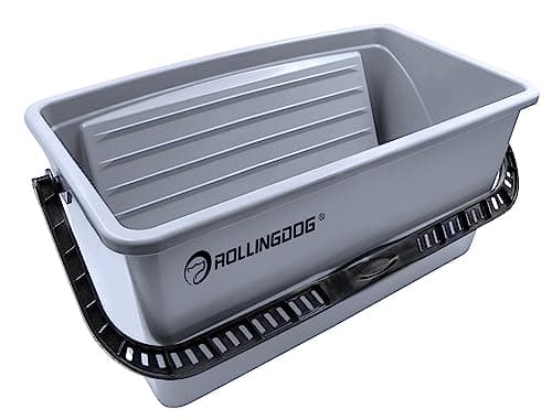 Image of ROLLINGDOG 18" Jumbo Paint Roller Bucket - Extra Large Plastic Paint Scuttle Paint Tray use with 18 inch Large Paint Roller