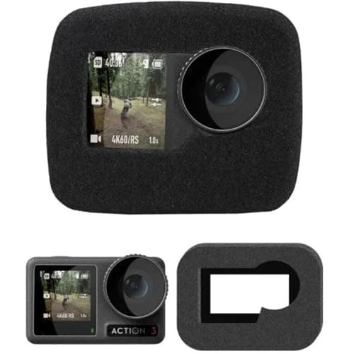 Image of Windslayer Foam Cover for DJI Osmo Action 3 + 4 + 5 Pro Camera Wind Blocker Noise Reduction Windshield Windproof Muffler Case Slayer