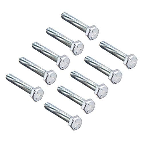 Image of sourcing map Hex Head Screw Bolts Carbon Steel 1/4"-20x1-1/2" Fastener Grade 5 UNC 10pcs