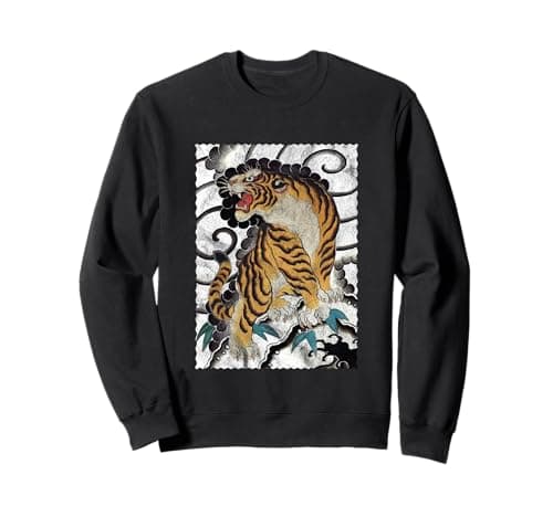 Image of Tattoo Style Traditional Japanese Tiger Sweatshirt
