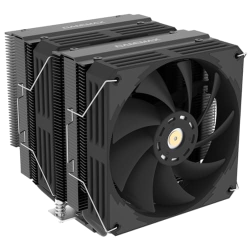 Image of GameMax Twin600 Dual-Tower CPU Cooler 250W TDP 6 x 6mm Copper Heatpipes & Aluminium Heat Sink CPU Air Cooler, 120mm FDB PWM Fan For Intel & AMD Sockets | Black