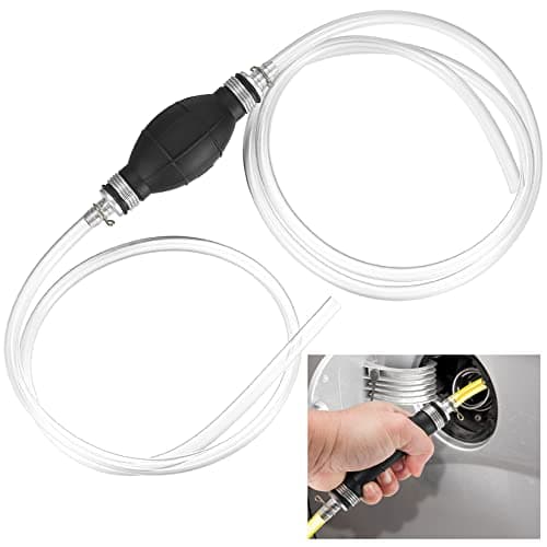 Image of Fuel Syphon Transfer Pump, 2m Hand Siphon Fuel Pump with 8mm Fuel Line Hose for Car Gasoline/Fuel/Petrol/Gas/Liquid/Water Hand Transfer Pump