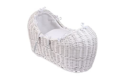 Image of Clair de Lune | Waffle Noah Pod Bedding Set | Universal Noah Pod Dressing Covers Set | Made in Great Britain (Basket is NOT Included) - White