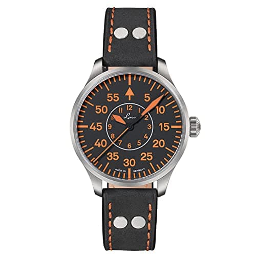Image of Laco Palermo 39 Aviator Watch - Made in Germany - 39 mm Diameter - High Quality Automatic Watch - Tree Pattern B - Unique Quality - Outstanding Workman - Waterproof - Since 1925