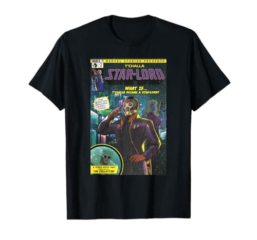 Image of Marvel WHAT IF ? T Challa became A Star-Lord Comic Cover T-Shirt