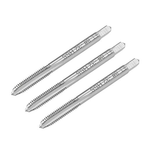 Image of sourcing map Machine Tap #8-32 UNC Thread 2B Class 3 Flutes High Speed Steel Screw Threading Tap Tapping Tool 3pcs