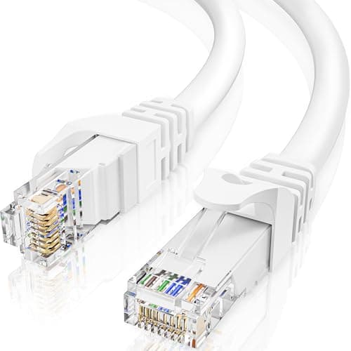 Image of ikbc Ethernet Cable 3m White, Cat 6 High Speed Internet Cable 3m Network Cable Round, Gigabit RJ45 Cable 3 Meter LAN Patch Cord for PS5/4 Switch Router Modem