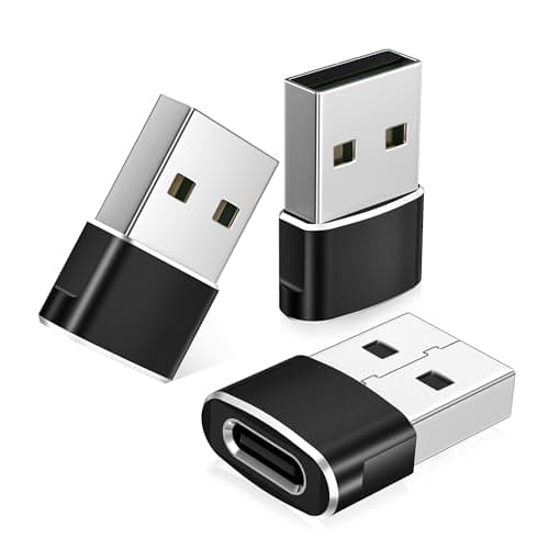 Image of BASESAILOR USB to USB C Adapter,USBC Female to USB A Male Adapter,Type C Converter Charger for iPhone 17 Pro Max,16 15,Apple Watch iWatch S11 S10 SE,AirPods 3,iPad Mini Air,Samsung Galaxy S25,3 Pack