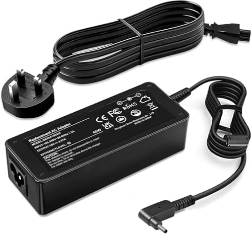 Image of 45W Laptop Charger Compatible with Acer Chromebook Laptop Extensa 15 Chromebook 14 CB3-431 CB3 CB5 CB3-532 11 13 15 R11 A11-065N1A N16Q1 N15Q9 C731 C738T N15Q8 CB3-131 Power Supply 3.0 * 1.1mm