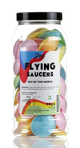 Image of Flying Saucers Gift Jar from the A-Z Retro Sweet Shop Collection…