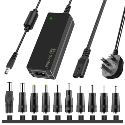Image of Gonine 19V 3.42A Laptop Charger, 19 Volt 3.42A 3.15A 2.37A 2.1A 1.75A Power Supply Adapter for HP Acer Samsung Fujitsu Lenovo Asus Gateway IBM Sony LG TV Monitors
