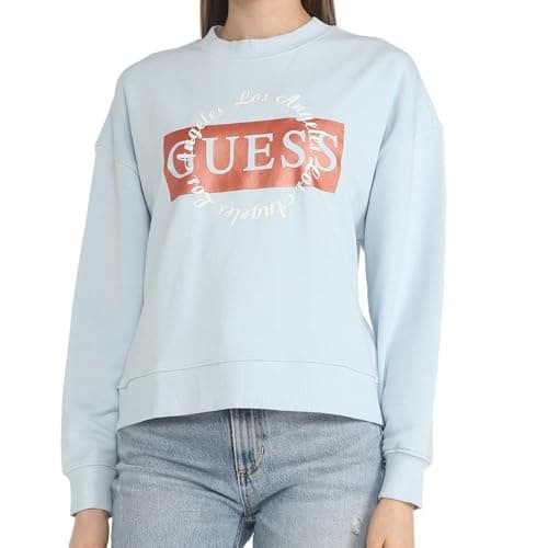 Image of GUESS Sweatshirt round neck woman Round Logo