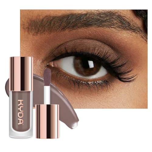 Image of KYDA Liquid Matte Eyeshadow, Matte Taupe Dark Brown Eyeshadow, Long-wearing Crease-Resistant Velvet Eyes Tint, Smooth Cream-to-Powder Texture, Multiuse Eyes Makeup for Shadow & Face Contour