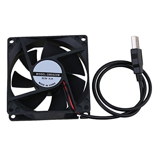 Image of BQLZR 5V Black 8CM 8025 USB Silent Power Ball Bearing Computer Case Cooling Fan for Computer Case CPU Cooler