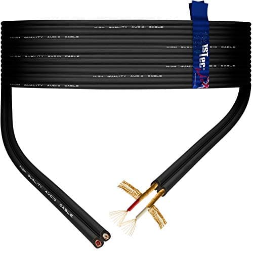 Image of 1STec 10m Twin Black Individually Screened OFC Lead in figure of 8 Construction Audio Signal Interconnect Cable for Soldering 10/0.12mm inner 99.9% OFC Conductor Strands & 29 × 0.1mm Spiral Shielding