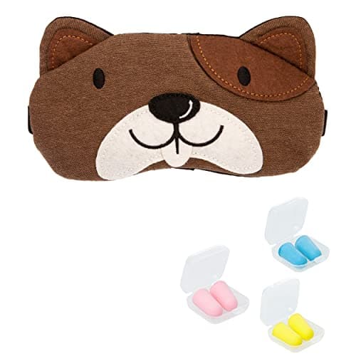 Image of Plush Dog Sleep Eye Masks Animal Mask Detachable Reusable Ice Pack Hot Cold Gel Compress for Tired Puffy Eyes Travel Sleeping Men Women Children Gel Eye Mask Jelly Mask Cooling Eye Mask