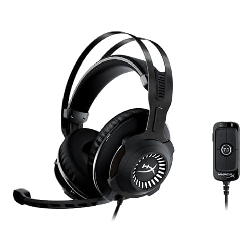 Image of HyperX Cloud Revolver – Gaming Headset with HyperX 7.1 Surround Sound, Signature Memory Foam, Premium Leatherette, Steel Frame, Detachable noise-cancellation microphone