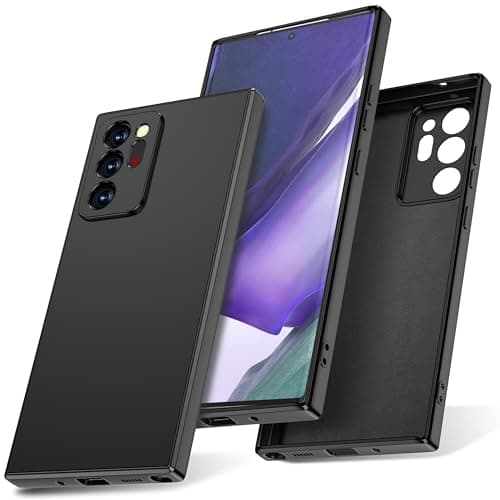 Image of Watana for Samsung Galaxy Note 20 Ultra 5g Case, Soft-Touch Silicone Phone Case, Shockproof, DustProof, Antiskid Full Body Armour Phone Cover with Microfiber Lining for samsung Note 20Ultra 5g,Black