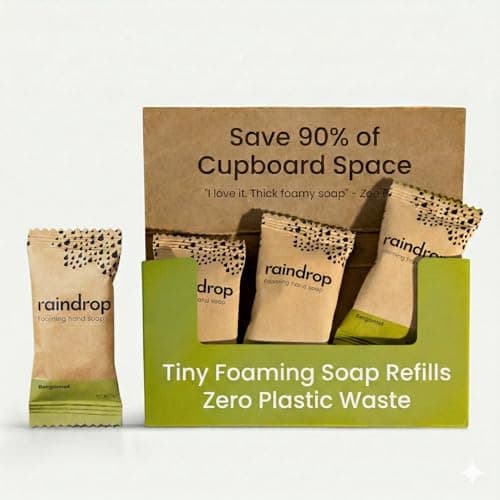 Image of Raindrop Sustainable 4x Eco-friendly Hand Wash Refill Tablets, 1 Tablet = 1 Bottle of Soap 300 ml, Bergamot scented