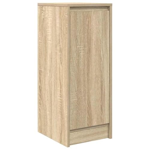 Image of vidaXL Sonoma Oak Sideboard - Engineered Wood Storage Cabinet, Modern Buffet or Kitchen Cupboard with Flexible Door Installation - 29.5x34x76 cm